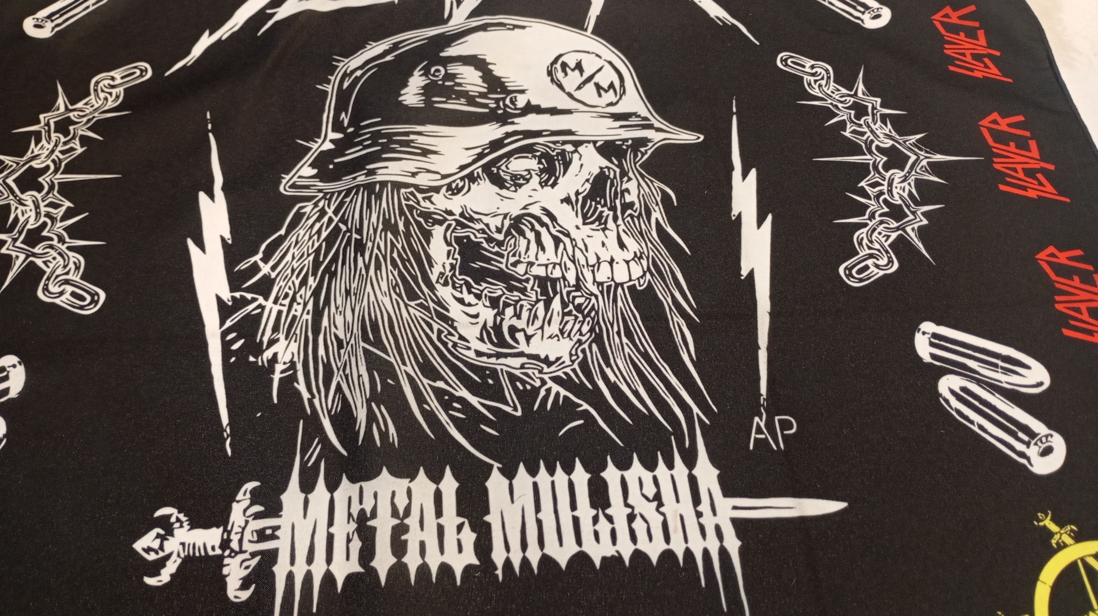 Band Tees Skulls Bandana Handkerchief Rock Band Streetwear Size ONE SIZE - 3 Thumbnail