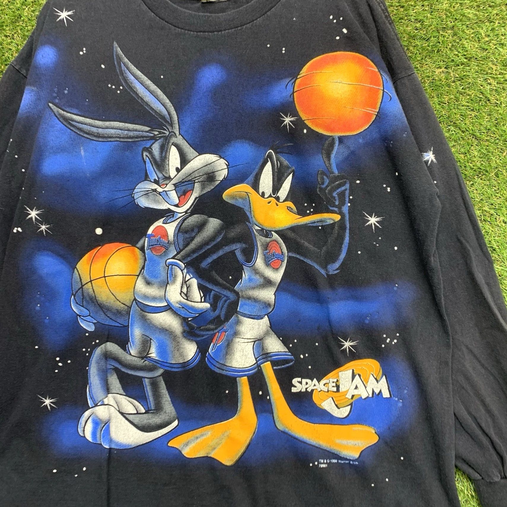Vintage VINTAGE Space Jam Looney Tunes Shirt Mens XL Monstars Bugs Daffy Long Sleeve AOP Size US XL / EU 56 / 4 - 3 Thumbnail