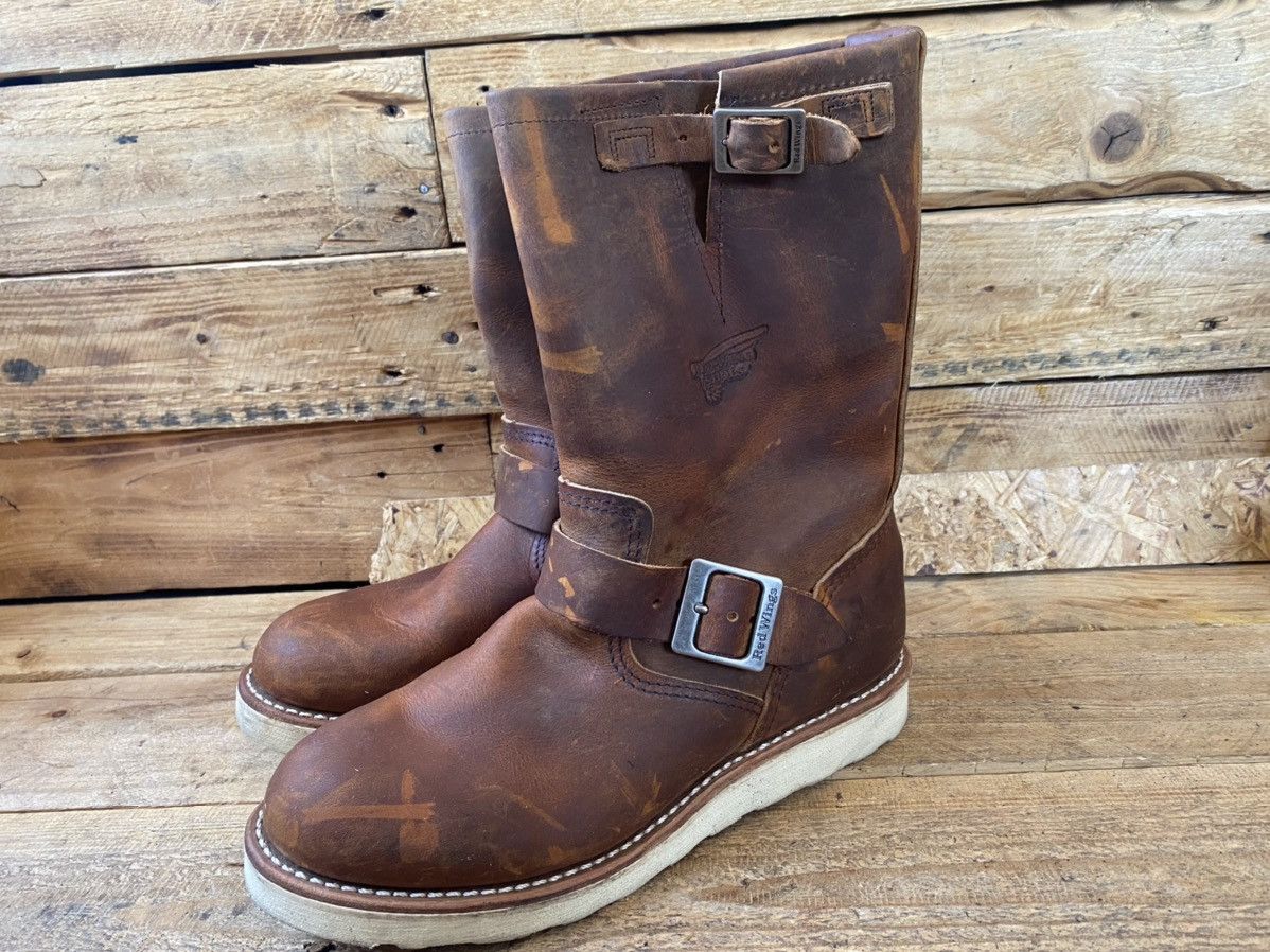 Red Wing Redwing engineer boots, brown leather boots sz39 Size US 6.5 / EU 39-40 - 3 Thumbnail