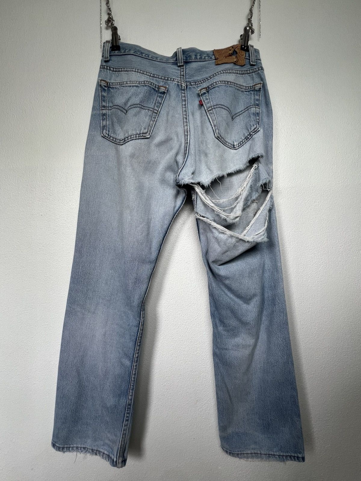 Levi's Thrashed Vintage 90s Levi's 501 Jeans Distressed Grunge Size US 31 - 7 Thumbnail