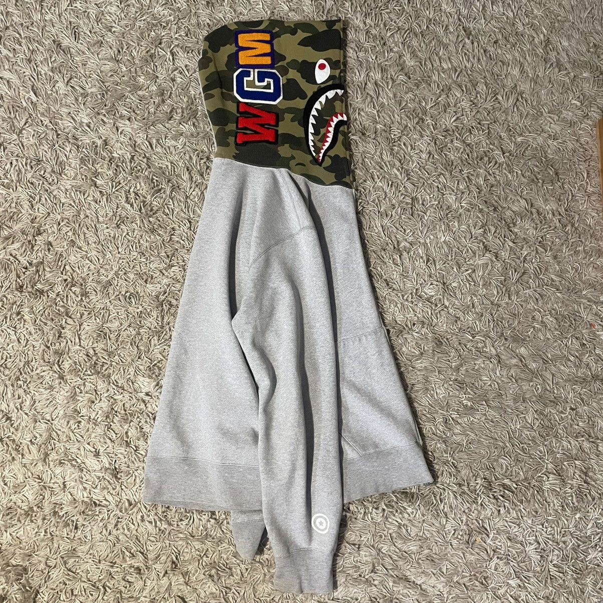 Bape Bape grey half camo shark hoodie Size US XL / EU 56 / 4 - 2 Thumbnail