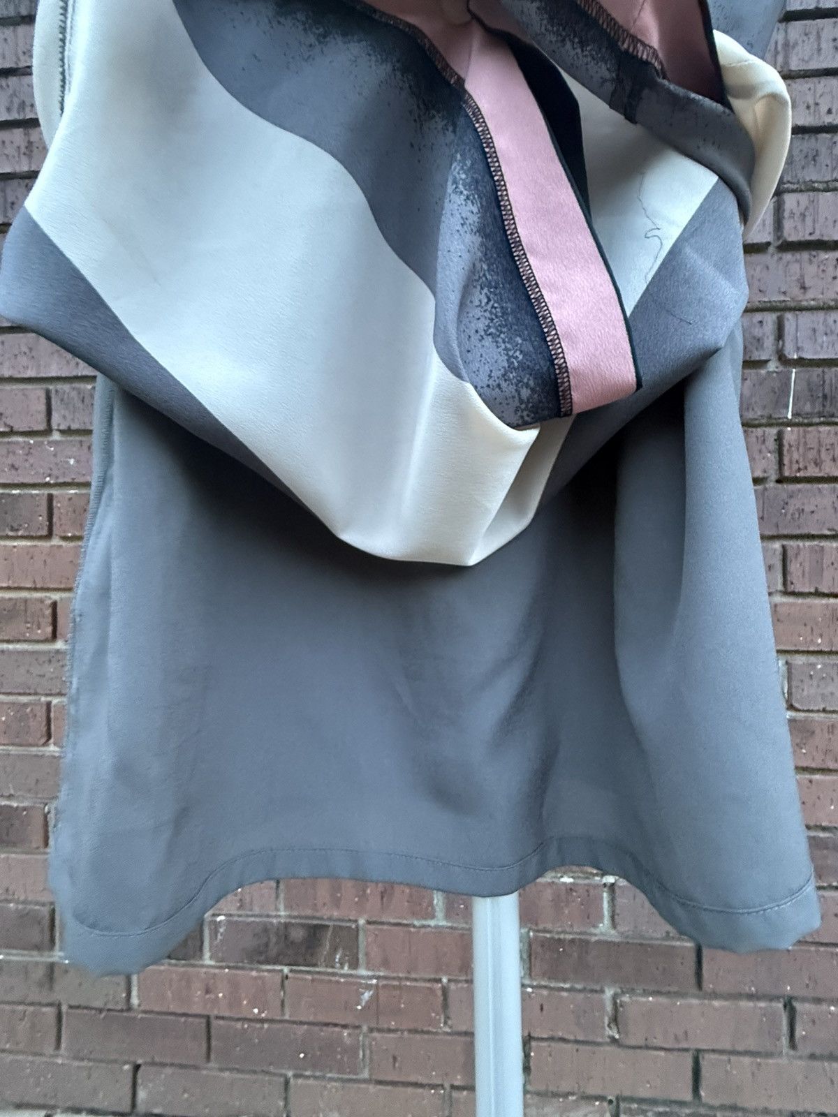 Loft Ann Taylor LOFT Striped Pink Gray Sleeveless Dress size XSP Size XS / US 0-2 / IT 36-38 - 6 Thumbnail