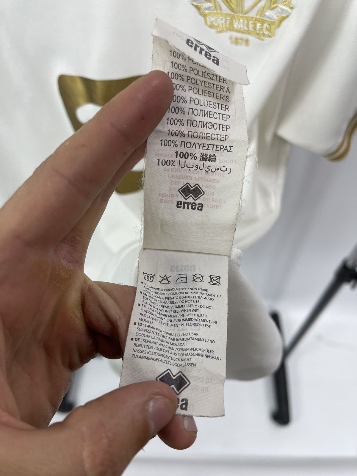 Errea PORT VALE JERSEY HOME SHIRT 2021 - 2022 WHITE ERREA sz S Size US S / EU 44-46 / 1 - 8 Thumbnail