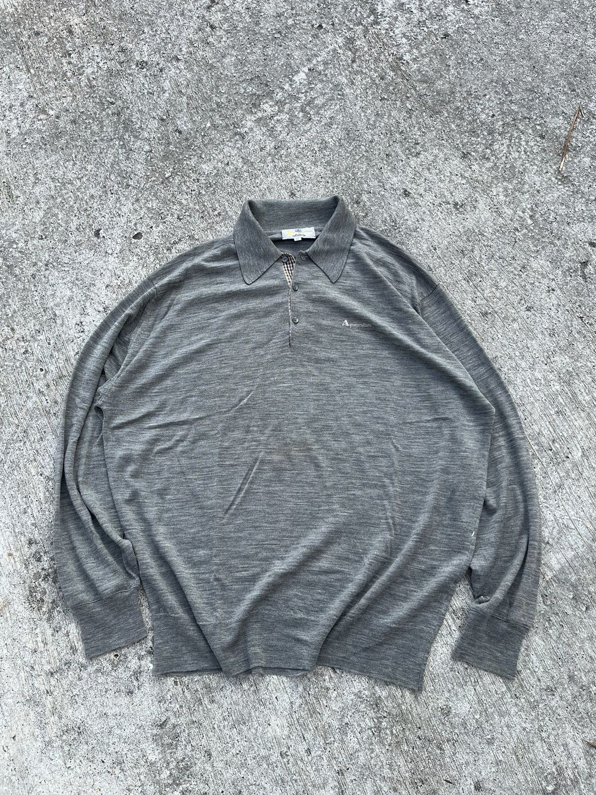 Aquascutum Vintage Aquascutum Collar Longsleeve Size US XL / EU 56 / 4 - 3 Thumbnail