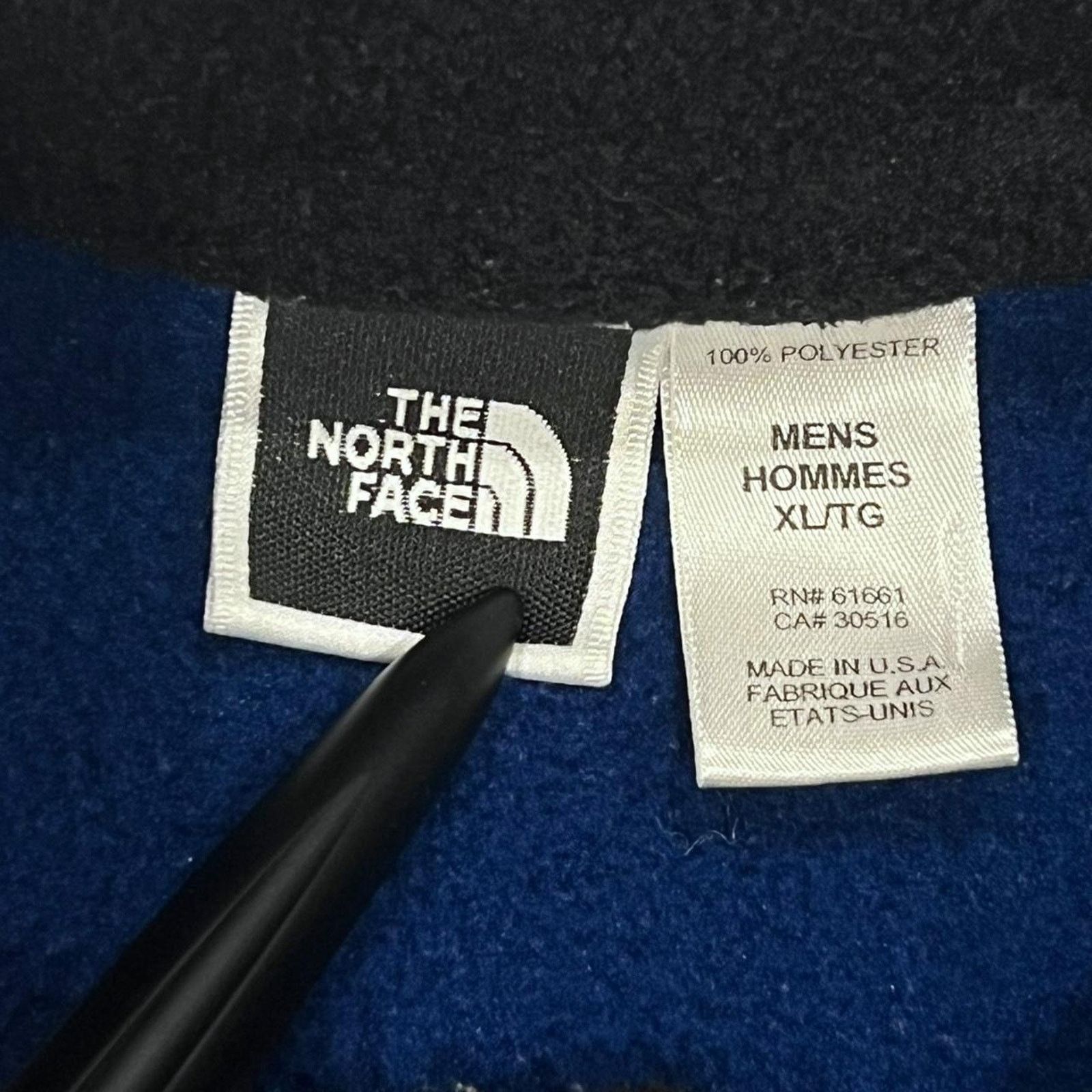 The North Face The North Face Blue Fleece Zip-Up Vest w/ Embroidered Logo Size US XL / EU 56 / 4 - 4 Thumbnail