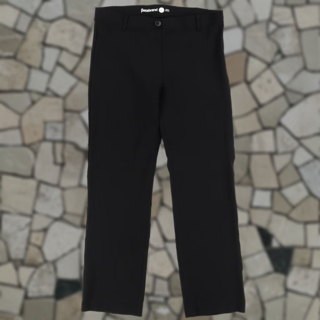 Vintage Betabrand Stretch Classic Yoga Dress W0076 Rayon Woven Chino Pants Black Women's L Size 36" / US 14 / IT 50 - 1 Thumbnail