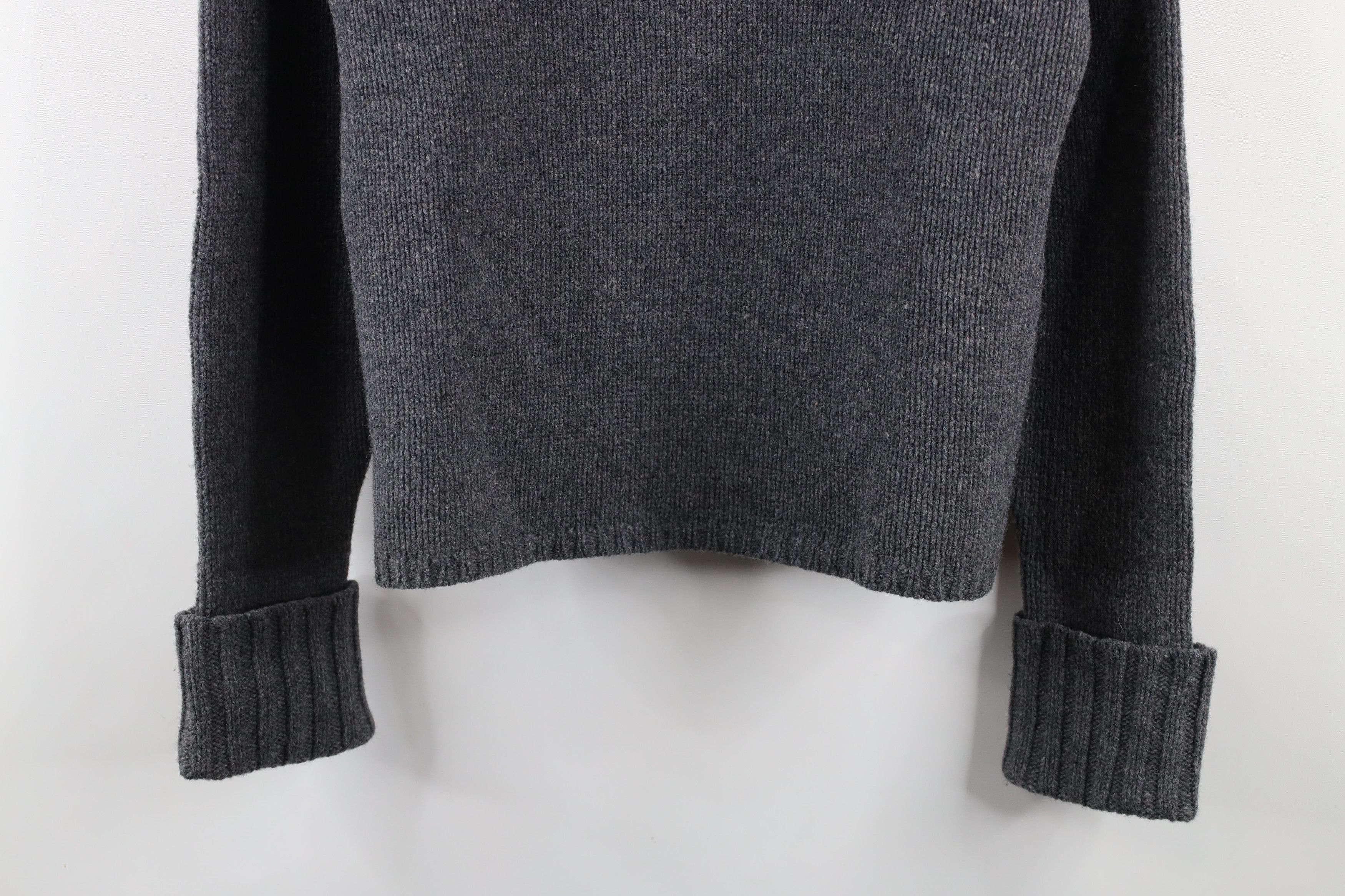 J.Crew × Vintage Vintage 90s J Crew Lambs Wool Knit Crewneck Sweater Gray Size L / US 10 / IT 46 - 3 Thumbnail