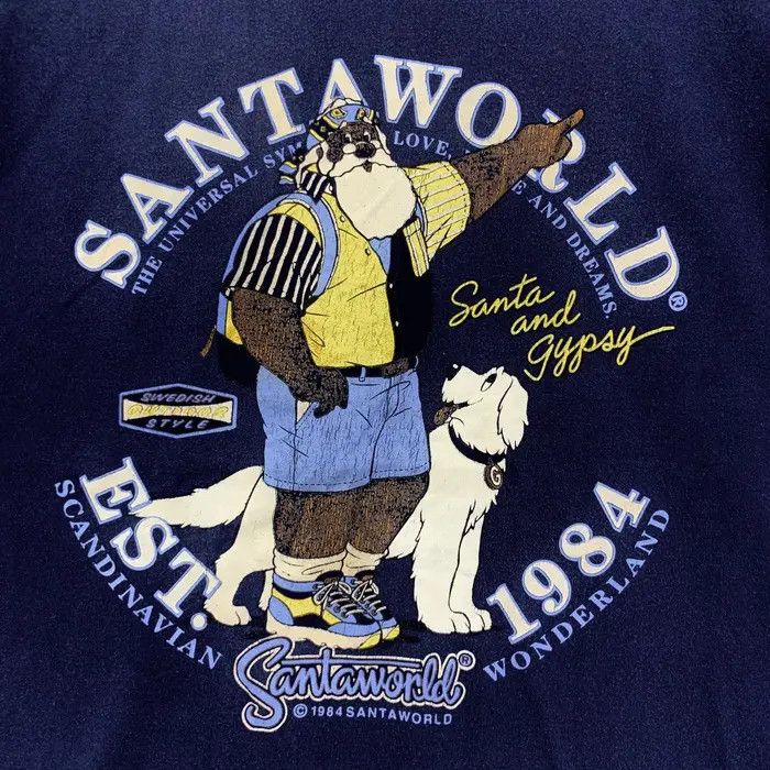 Vintage Vintage 1984 SANTA WORLD GYPSY Natural Faded Tee Shirt Size L / US 10 / IT 46 - 3 Thumbnail