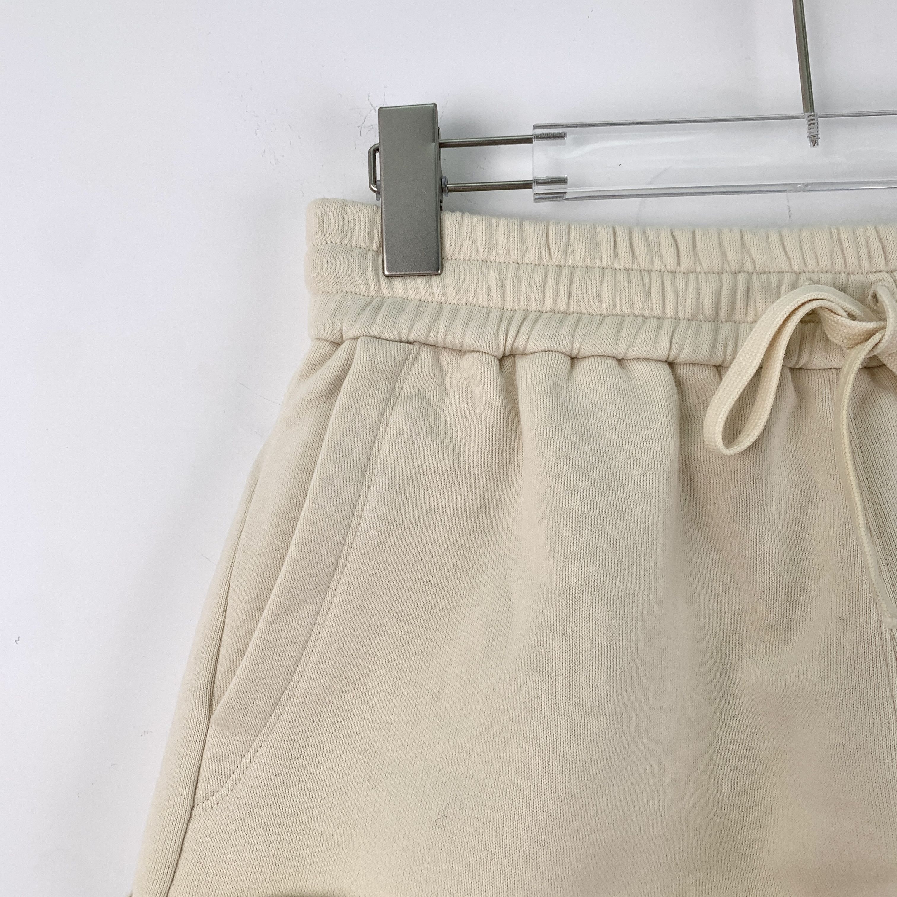 Miu Miu Miu Miu Beige Cotton Logo Drawstring Shorts (Size M) Size 40" / US 18 - 7 Thumbnail