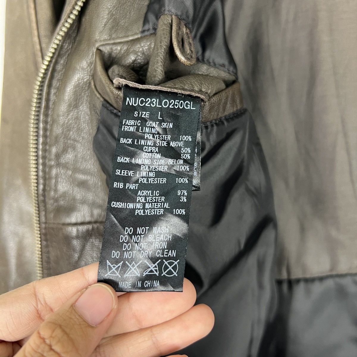 14th Addiction 🔥 NANO JOURNAL STANDARD GOAT SKIN BLOUSON LEATHER JACKET Size US M / EU 48-50 / 2 - 15 Thumbnail