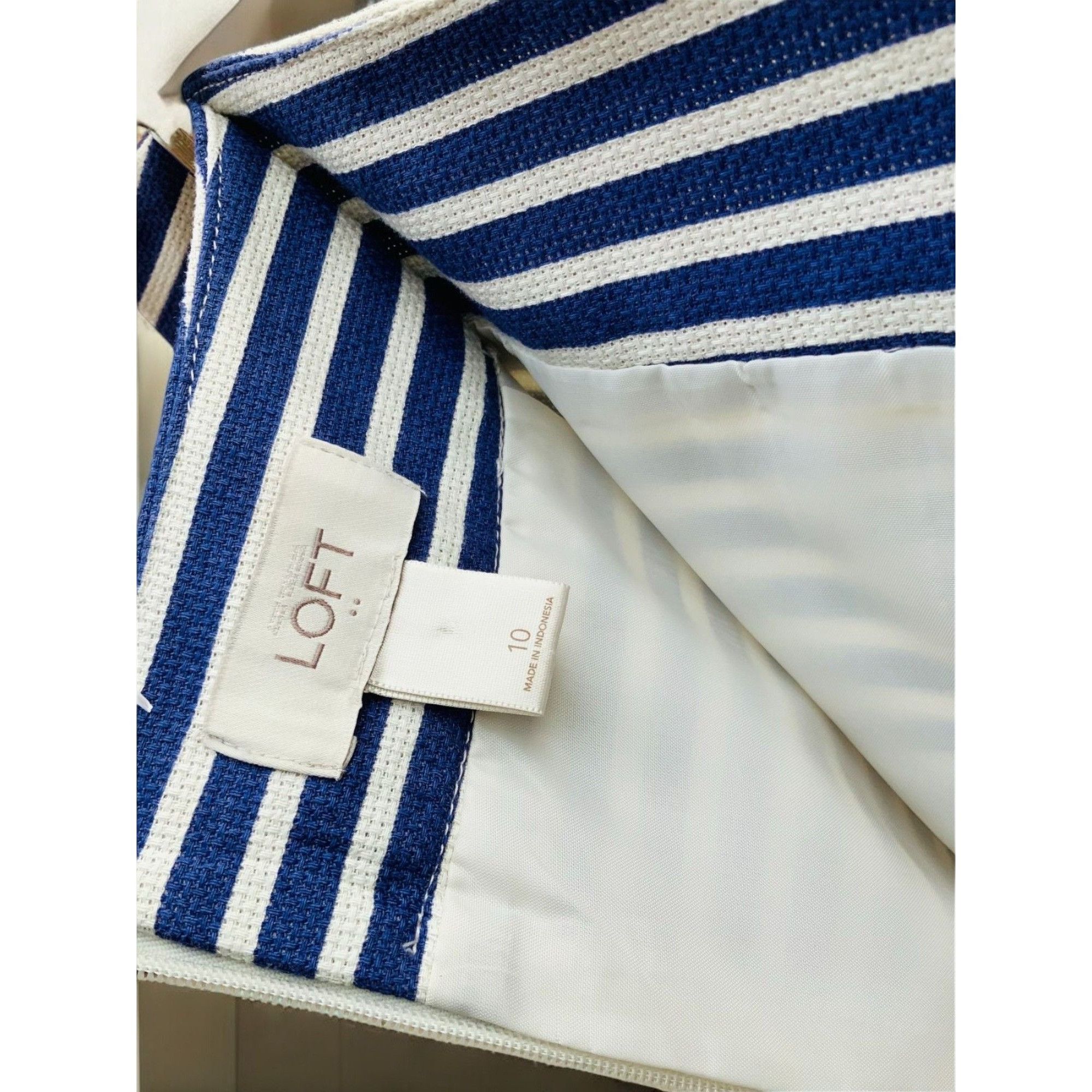 Loft Ann Taylor Loft Striped Mini Skirt Lined Multicolor 10 Size 32" / US 10 / IT 46 - 6 Thumbnail