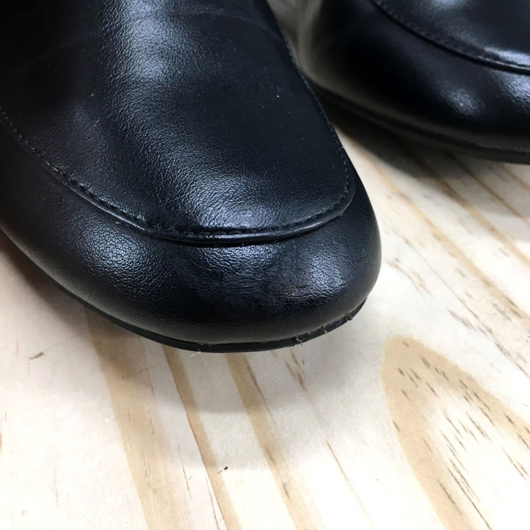 Vintage LifeStride Heels Women Black Trixie Pump Slip On Faux Leather Casual Mid Heel 9.5M Size US 10 / IT 40 - 4 Thumbnail