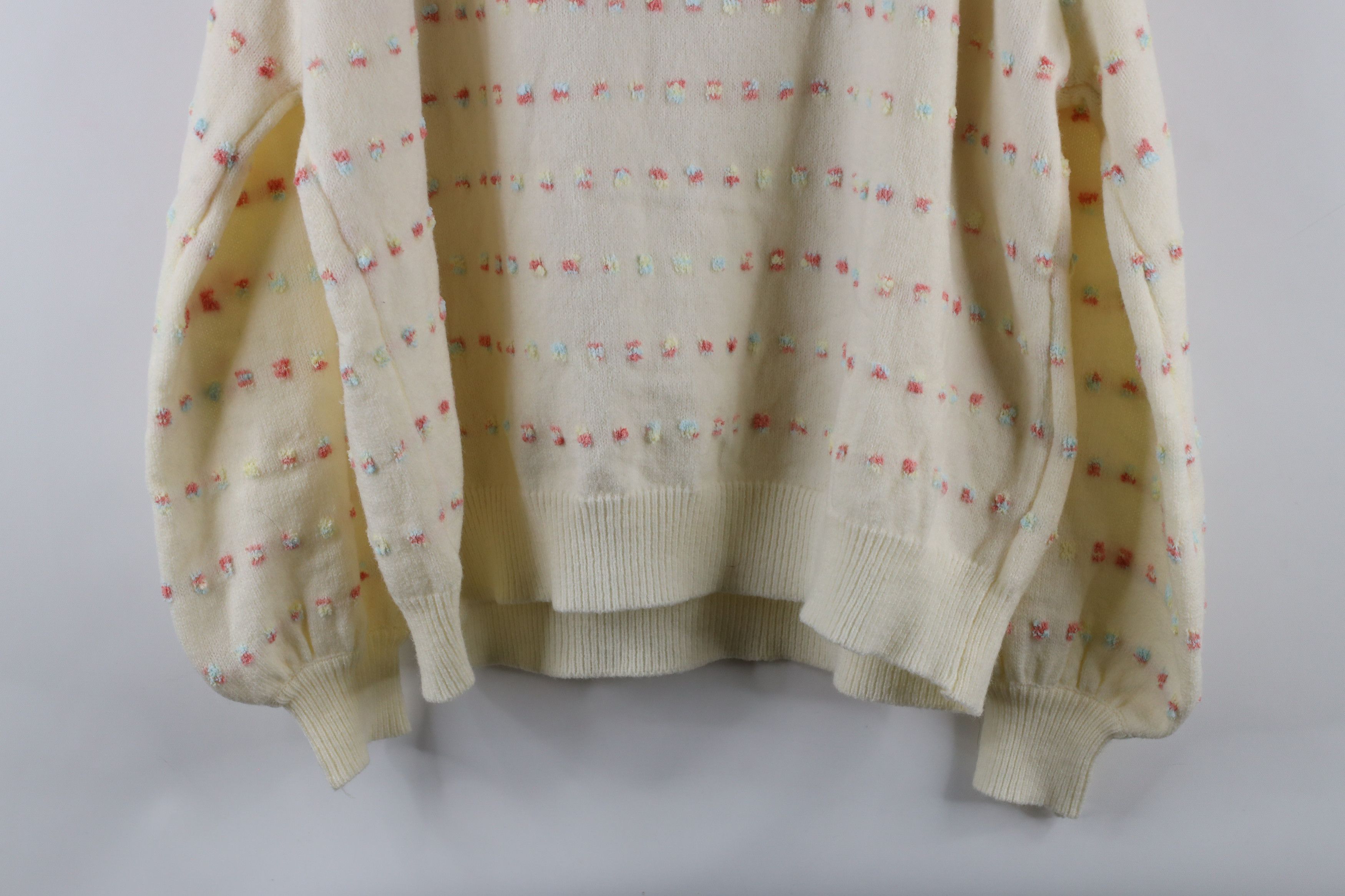 Vintage Vintage 90s Streetwear Knit Flared Sleeve Sweater Pastel Size XL / US 12-14 / IT 48-50 - 7 Thumbnail
