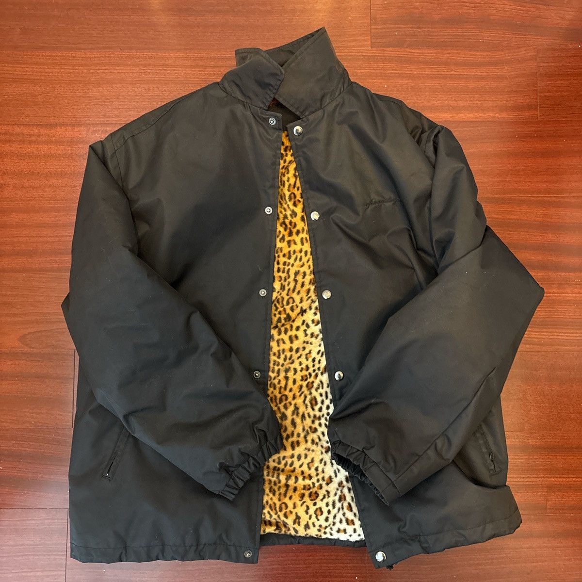 Other After Midnight Black and yellow leopard print bomber jacket Size US XXL / EU 58 / 5 - 1 Thumbnail