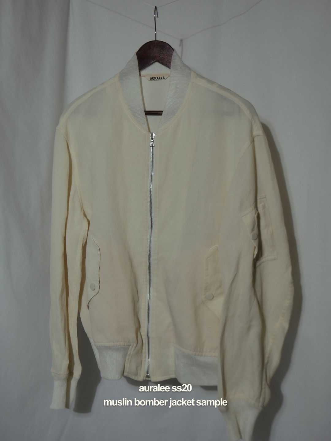 Auralee SS20 Muslin Silk Bomber Jacket Sample Size US L / EU 52-54 / 3 - 1 Thumbnail