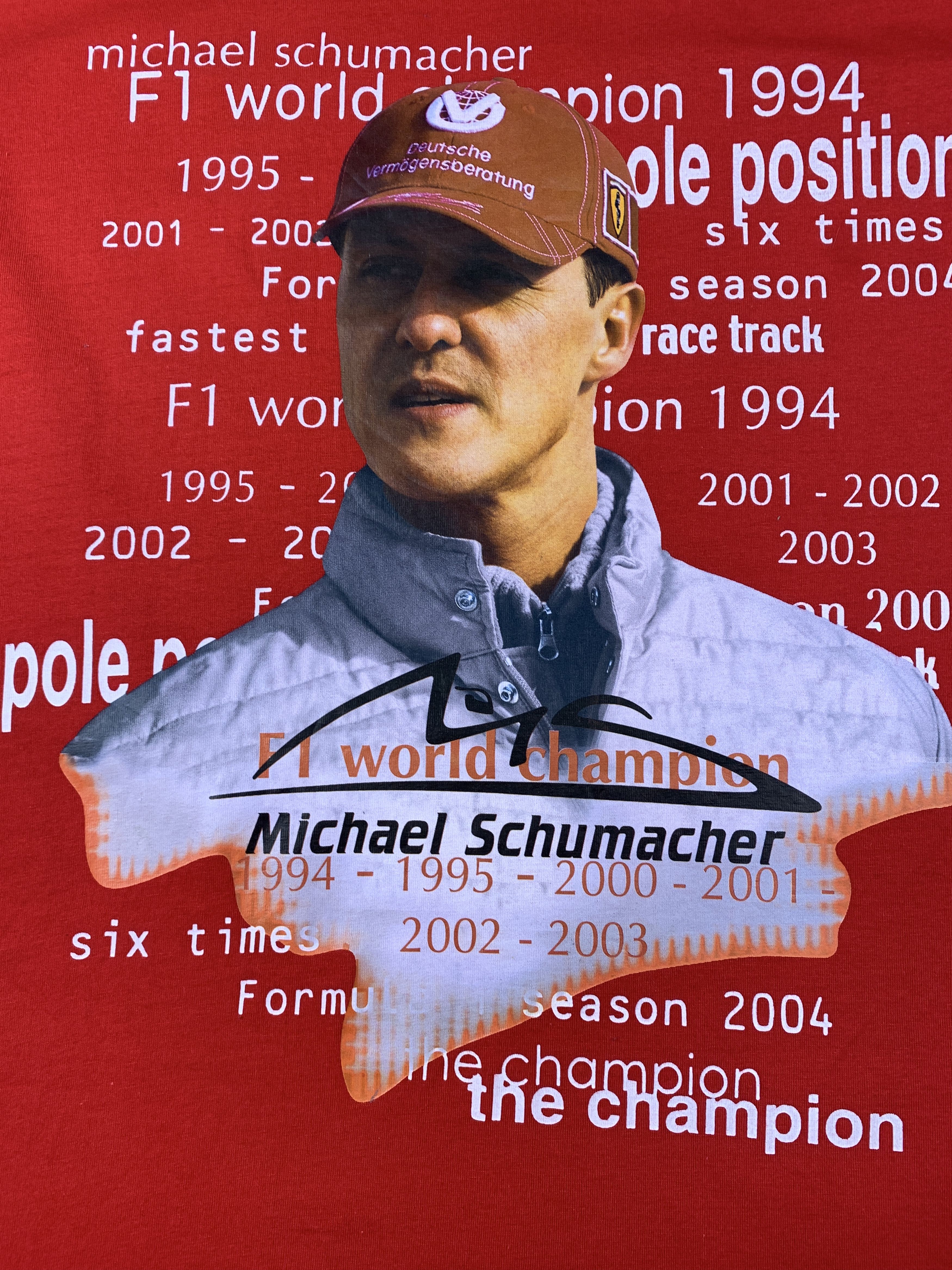 Ferrari × Vintage 1994 Vintage Michael Schumacher Ferrari Champion T Shirt Size US L / EU 52-54 / 3 - 4 Thumbnail