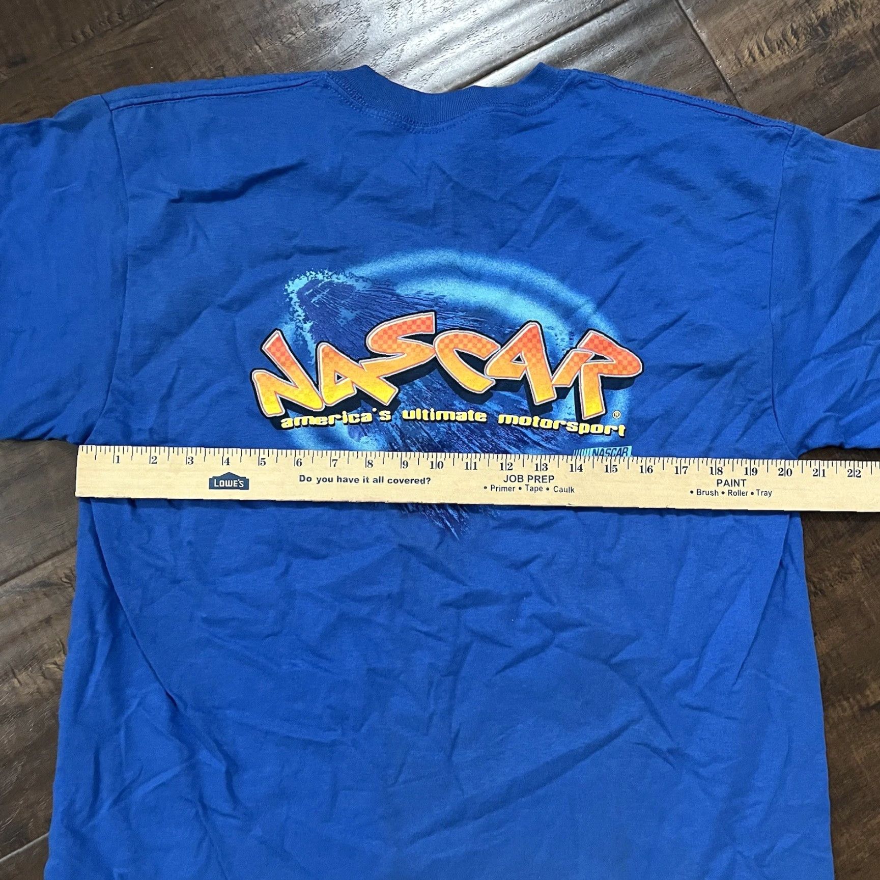 NASCAR VINTAGE NASCAR Racing Mens Blue T-Shirt L 90s Dale Earnhardt Gordon Rusty Mens Shirts Size US L / EU 52-54 / 3 - 6 Thumbnail