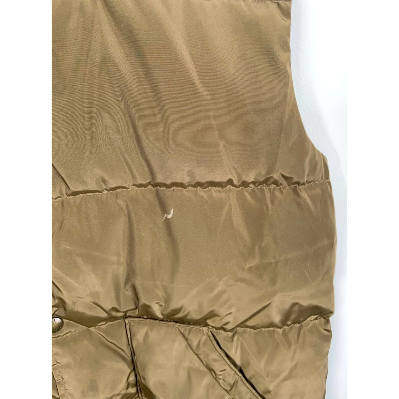 Lands' End Lands' End Down Puffer Vest Men's Large Golden Brown Snap Button Outdoors Vest Size US L / EU 52-54 / 3 - 4 Thumbnail