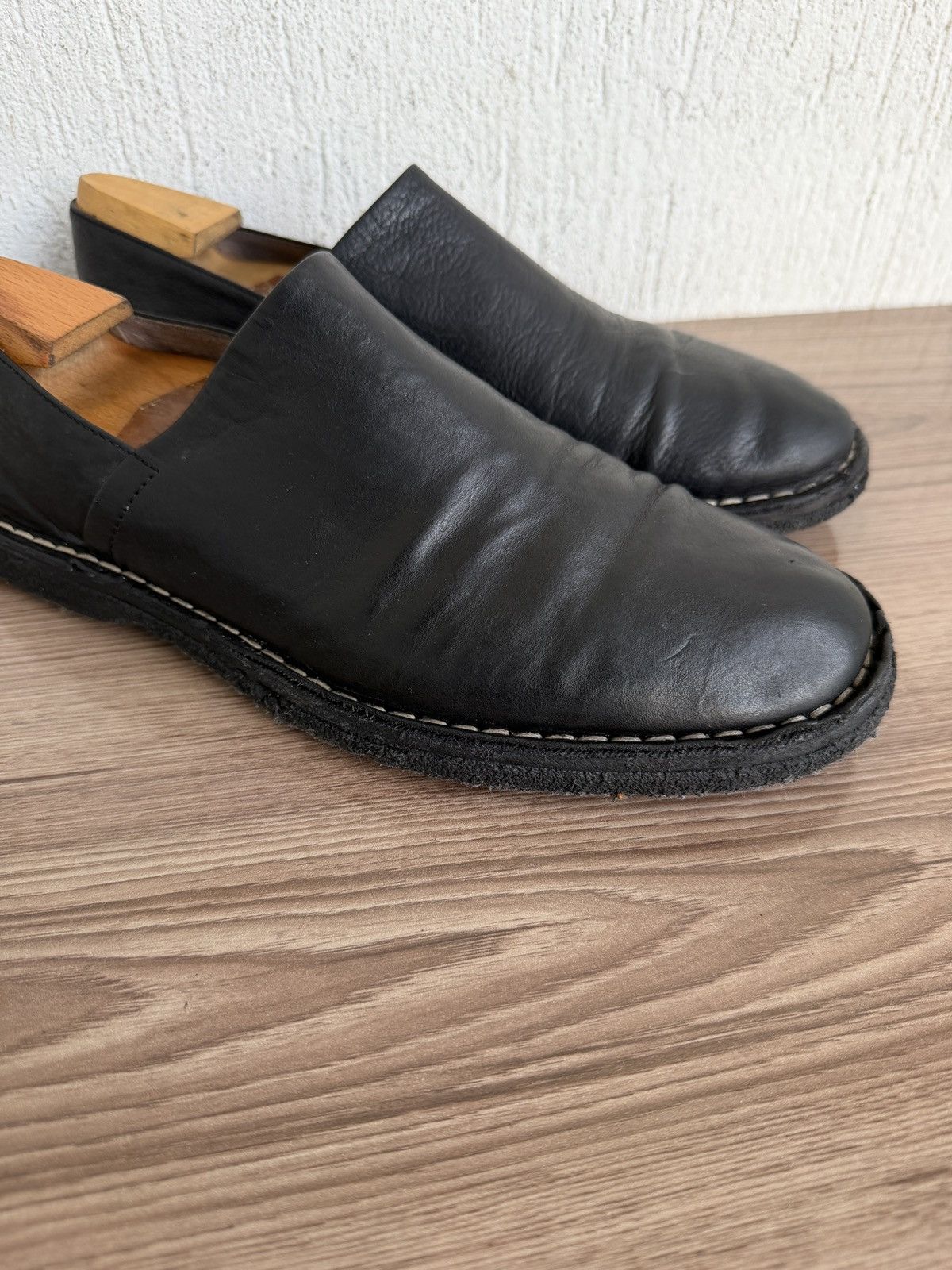 Ann Demeulemeester Leather mules clogs loafer with creep sole Size US 8 / EU 41 - 4 Thumbnail