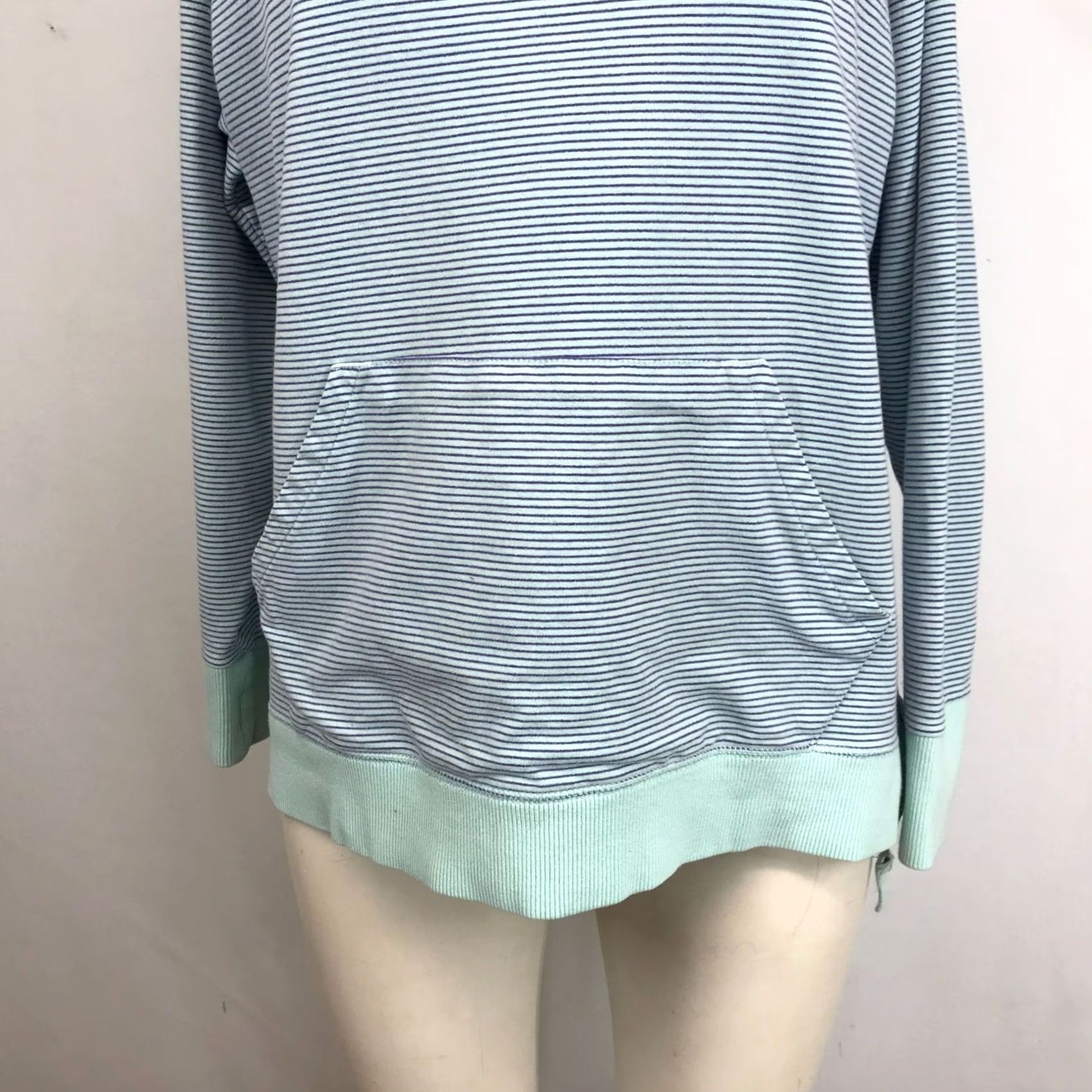 Vintage CARVE DESIGN Womens Large GREEN/PURPLE STRIPE LONG SLEEVE POUCH TOP Size L / US 10 / IT 46 - 3 Thumbnail