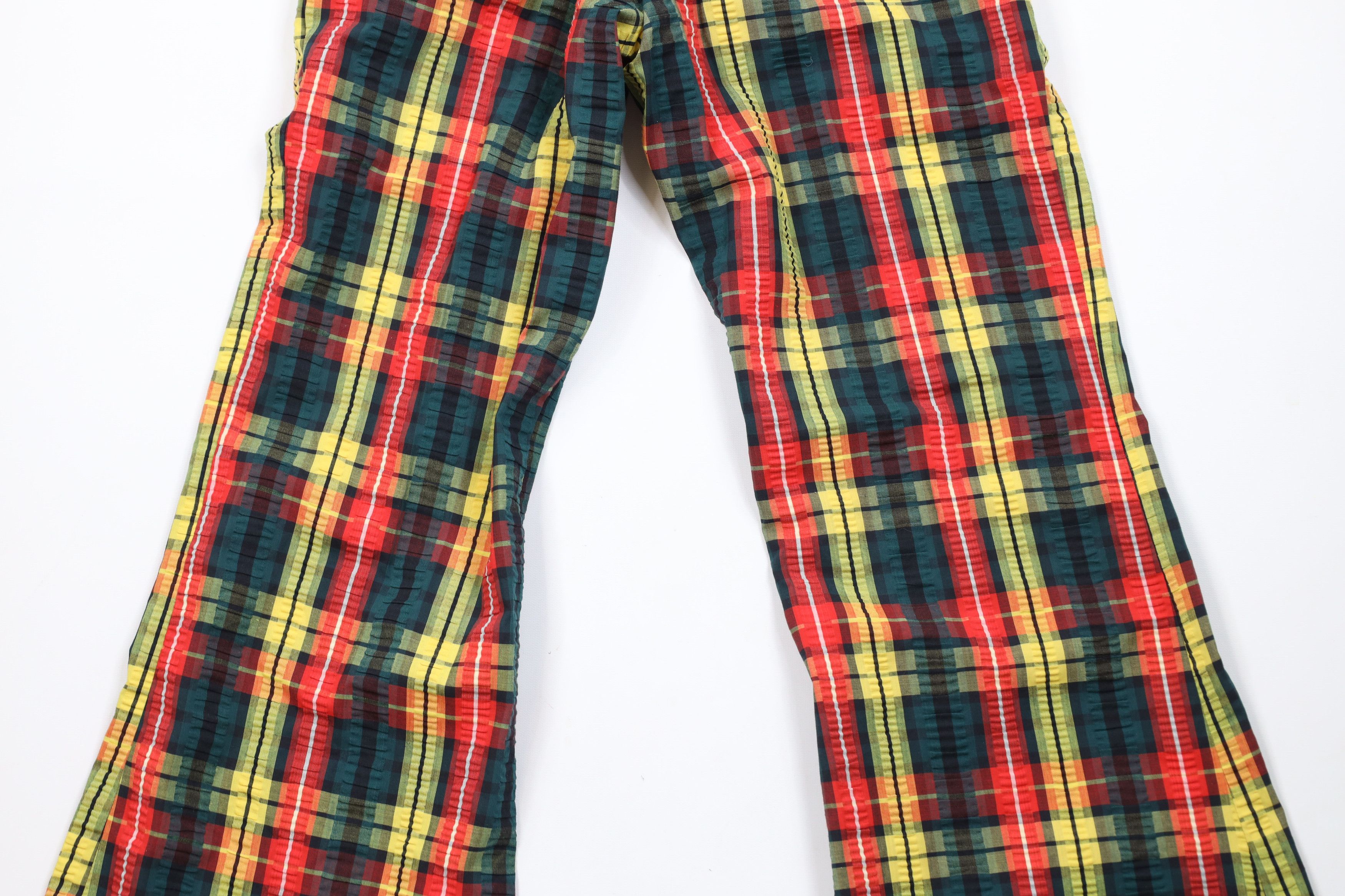Vintage Vintage 70s Streetwear Bell Bottoms Pants Plaid USA Size 28" / US 6 / IT 42 - 11 Thumbnail