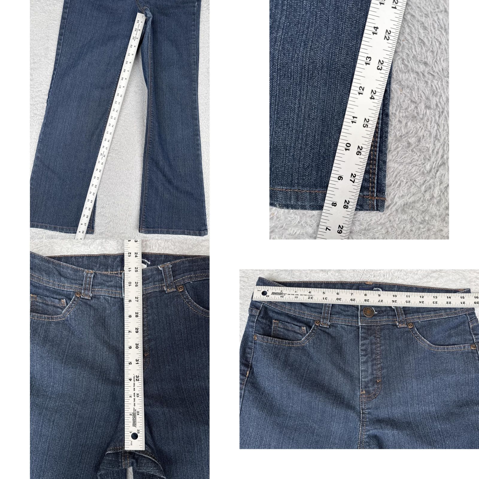 Basic Editions Basic Editions Jeans Women 10 Short Blue Bootcut High Stretch Denim Casual Bootscut? Size 32" / US 10 / IT 46 - 8 Thumbnail