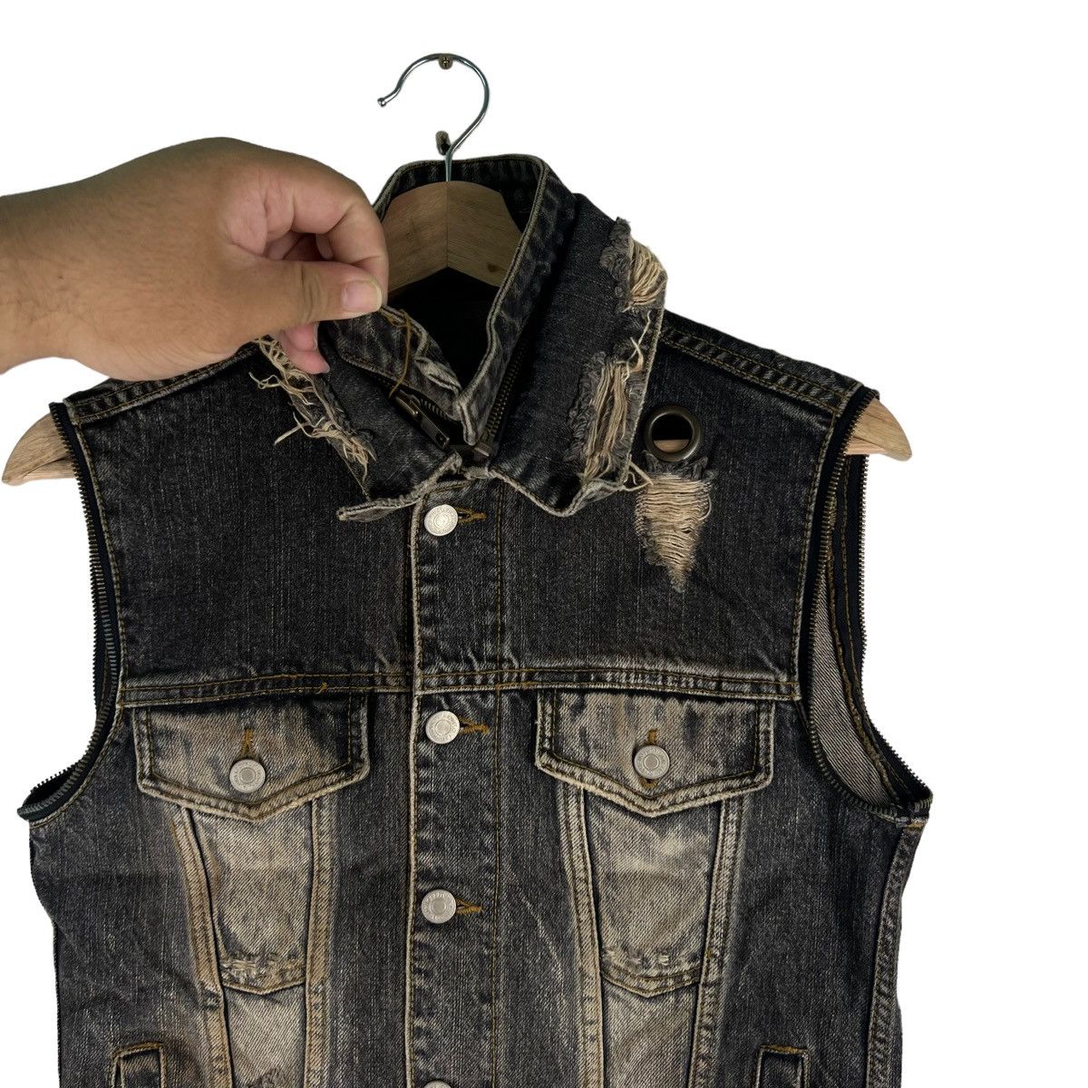 Hysteric Glamour 🔥Biker Vest Denim Jacket Fuga Japan Made Size US S / EU 44-46 / 1 - 7 Thumbnail