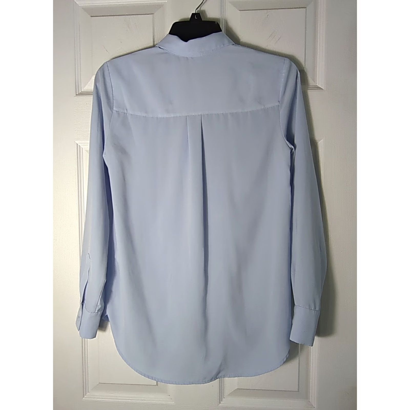 H&M H&M Womens Shirt Long Sleeve Blue 100% Polyester Size S Collared Button Blouse / Blouse / Basic Womens Shirt Size S / US 4 / IT 40 - 4 Thumbnail