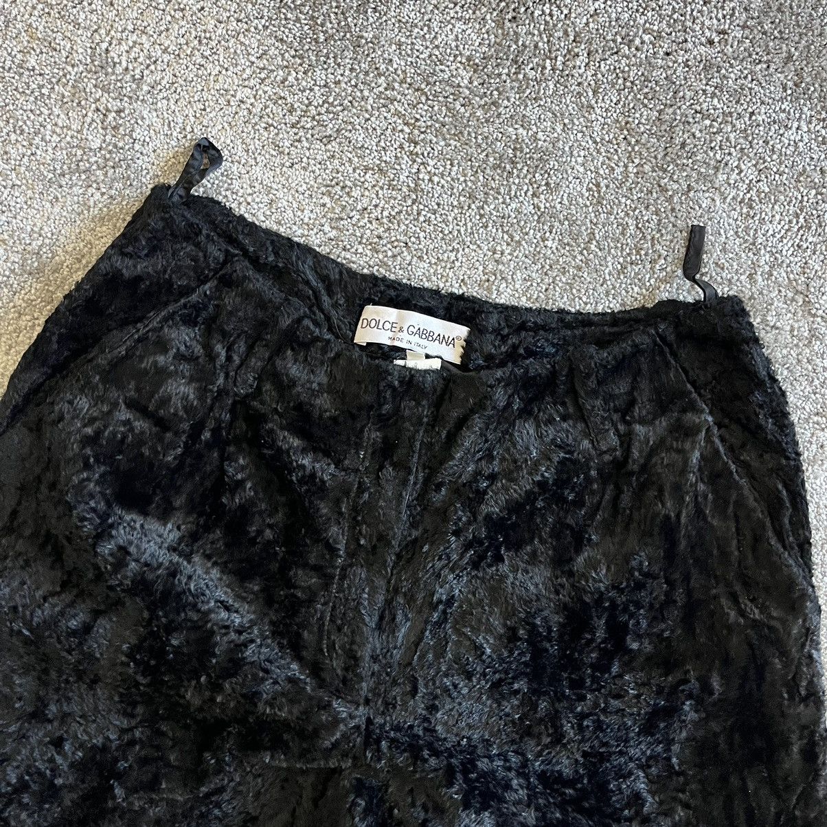 Dolce & Gabbana VINTAGE DOLCE&GABBANA BLACK MOHAIR WOMENS PLANTS Size 28" / US 6 / IT 42 - 3 Thumbnail