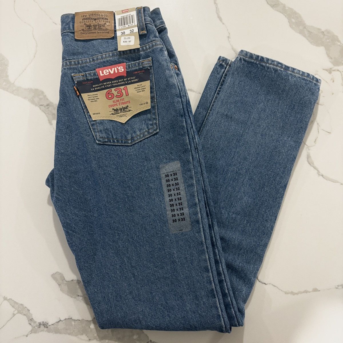 Levi's × Vintage NWT Vintage Levi’s 631 Orange Tab Slim Fit Size US 29 - 1 Thumbnail