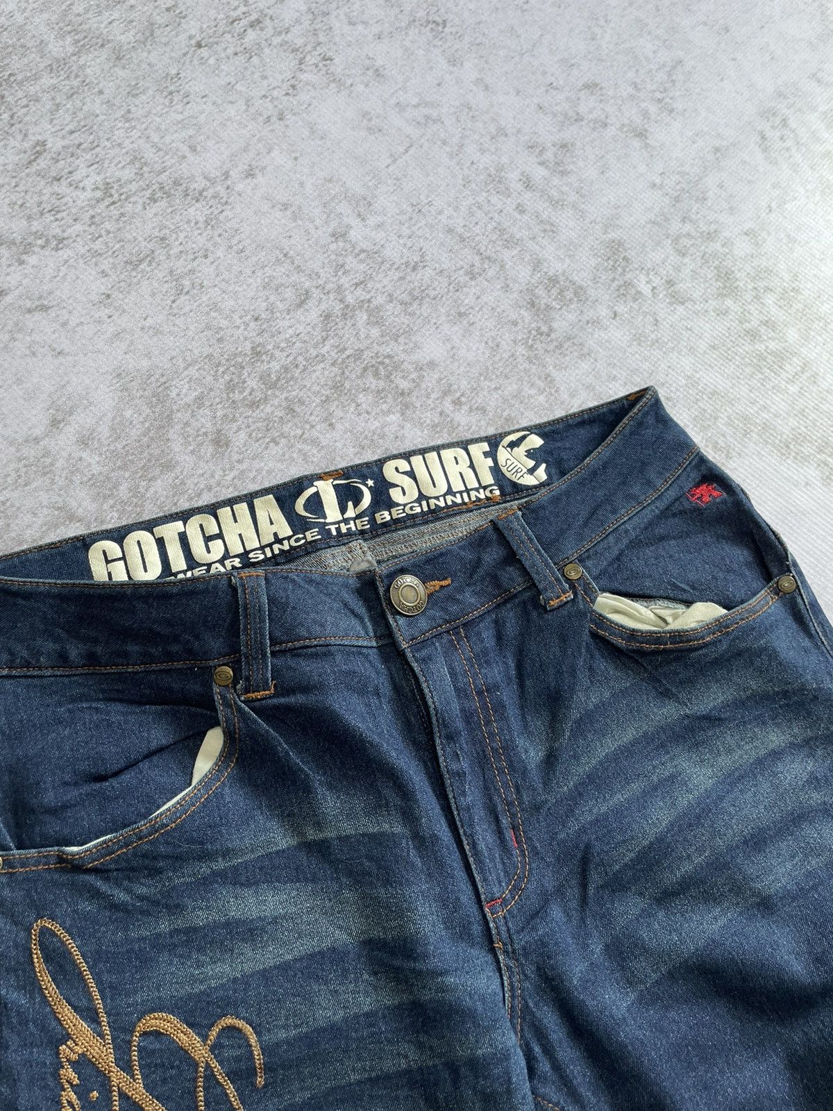 Hysteric Glamour × If Six Was Nine × Le Grande Bleu (L.G.B.) 2000s gotcha surf japan poem embroidery denim y2k style Size US 30 / EU 46 - 4 Thumbnail