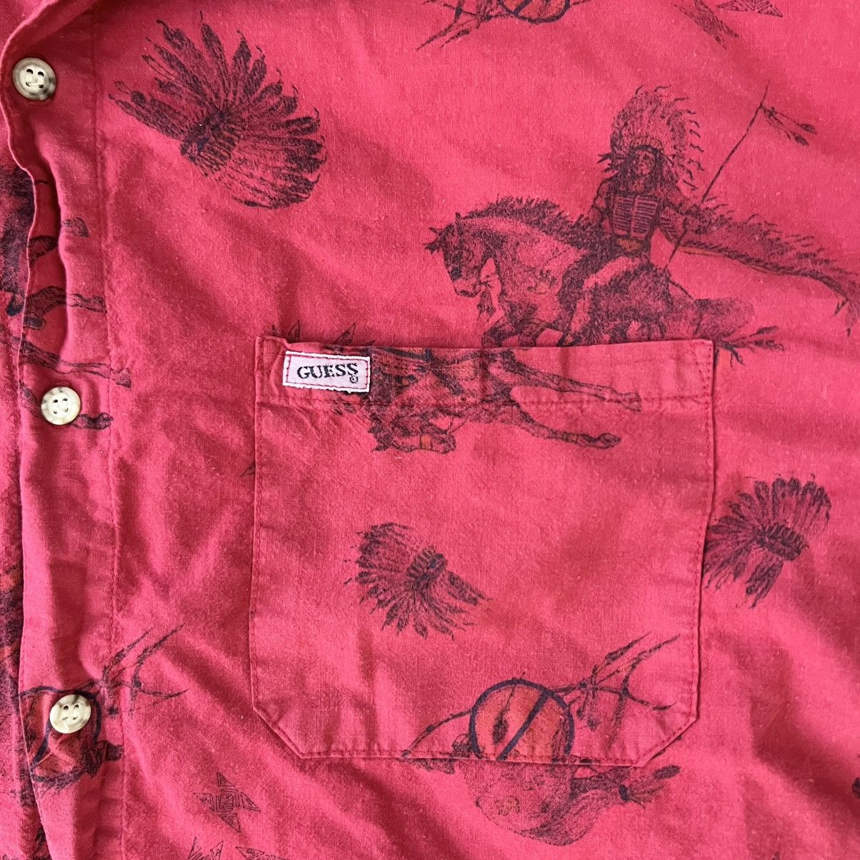 Guess 1981 -93 Vintage GUESS Shirt L - Georges Marciano 🏜️ Size US L / EU 52-54 / 3 - 4 Thumbnail