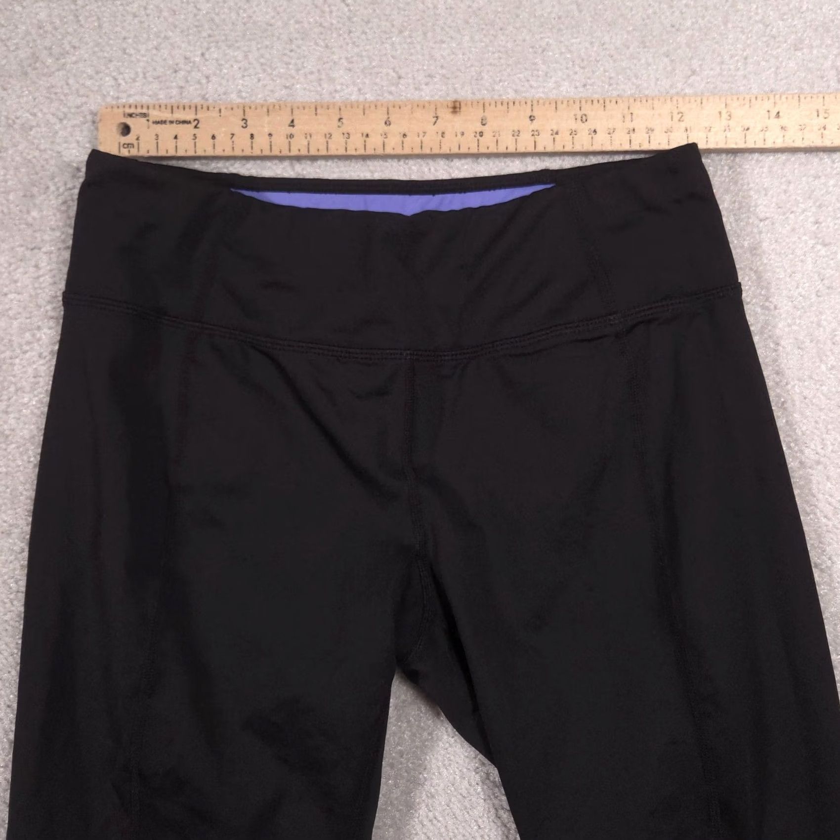 Calvin Klein Calvin Klein Performance Capri Leggings Womens M Black Quick Dry Colorblock Capris Activewear Slim Yoga Running Gym Training Size 32" / US 10 / IT 46 - 6 Thumbnail