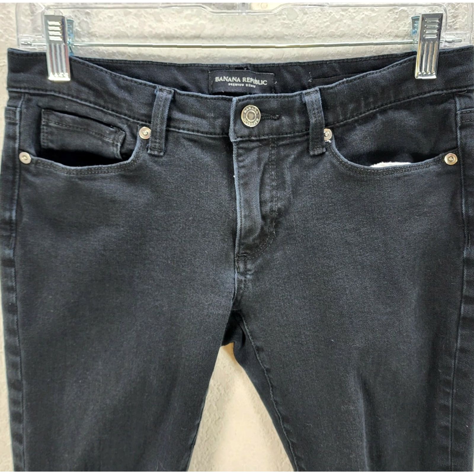 Banana Republic Banana Republic Jeans Cropped Denim Skinny Distressed 27P Faded Black Womens Petit Size/Color Revolving: Denim, Cotton Refine: 23 in Inseam Size 27" / US 4 / IT 40 - 3 Thumbnail