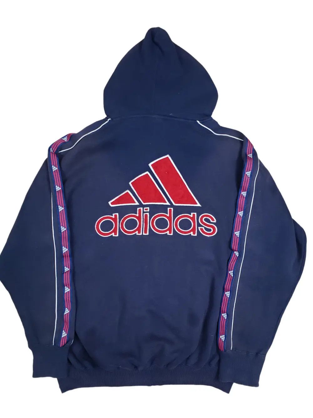 Adidas × Vintage 🔥Vintage Rare Adidas Sidetape Big Logo Hoodies🔥 Size US XL / EU 56 / 4 - 1 Thumbnail