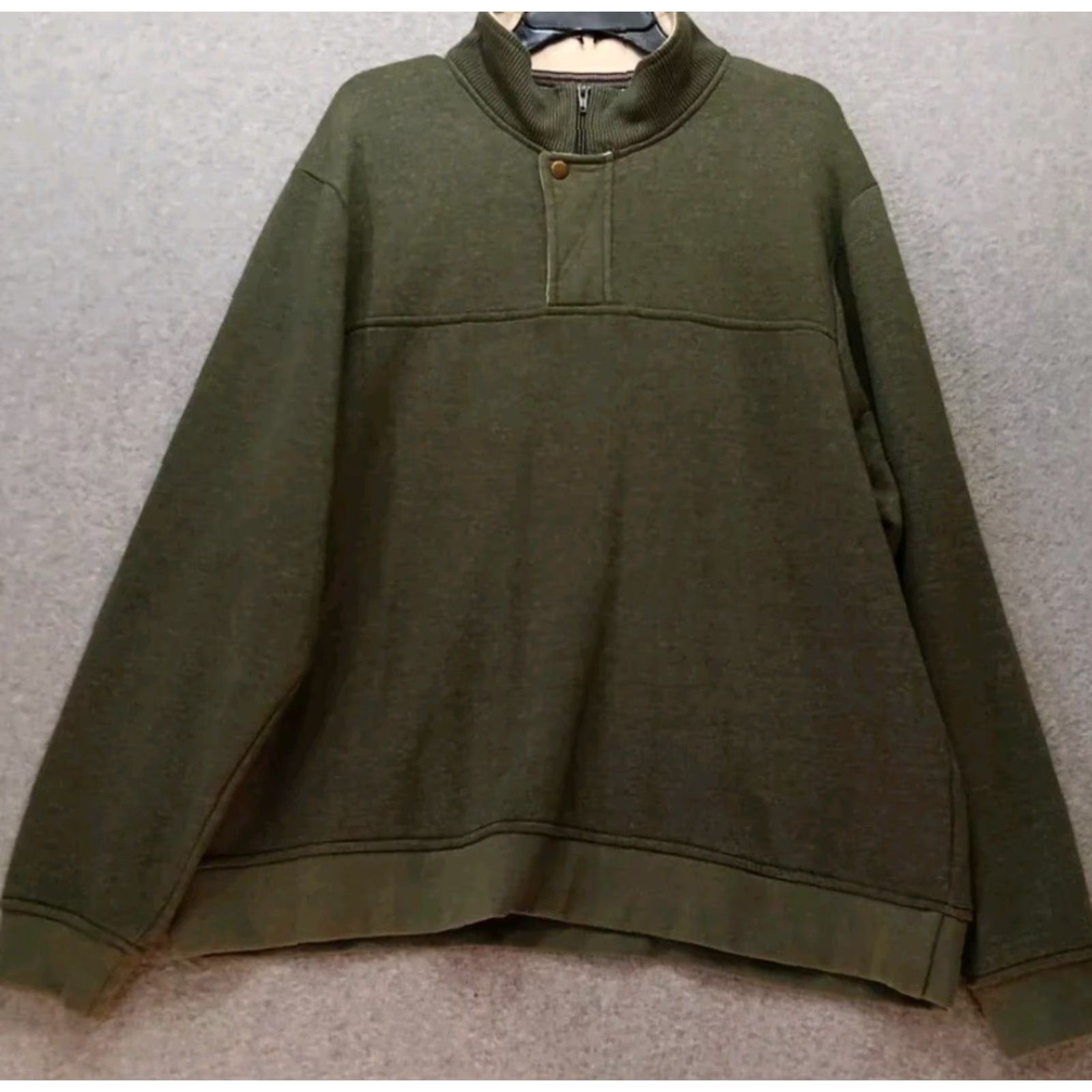 Orvis VINTAGE ORVIS Pullover Sweatshirt Mens XXL Green 1/4 Zip Snap Long Sleeve Knit Heavyweight All Seasons Casual Workwear Fish 90s Size US XXL / EU 58 / 5 - 3 Thumbnail