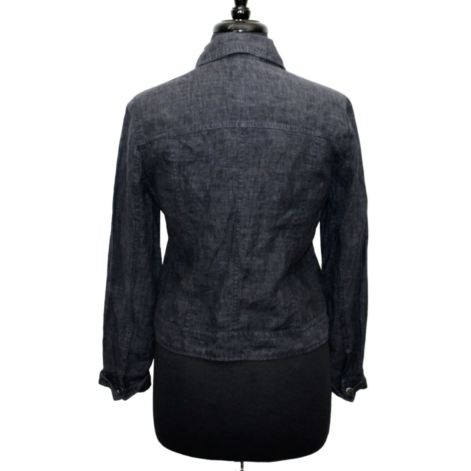 Eileen Fisher New EILEEN FISHER 100% Organic Linen Gray Delave Jacket Sz M Size M / US 6-8 / IT 42-44 - 2 Thumbnail