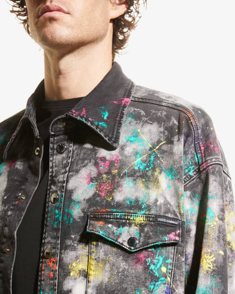 Dolce & Gabbana o1y0125 Denim Shirt in Multicolor Size US S / EU 44-46 / 1 - 2 Thumbnail
