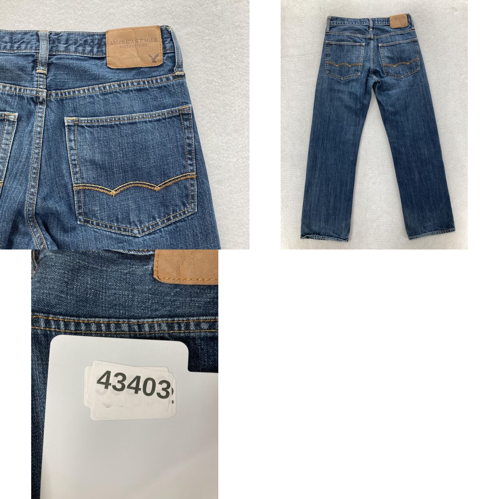 Vintage VINTAGE American Eagle Jeans Mens 28x30 Blue Relaxed Fit Denim Straight Leg Medium Wash Mens Jeans Size US 28 / EU 44 - 9 Thumbnail