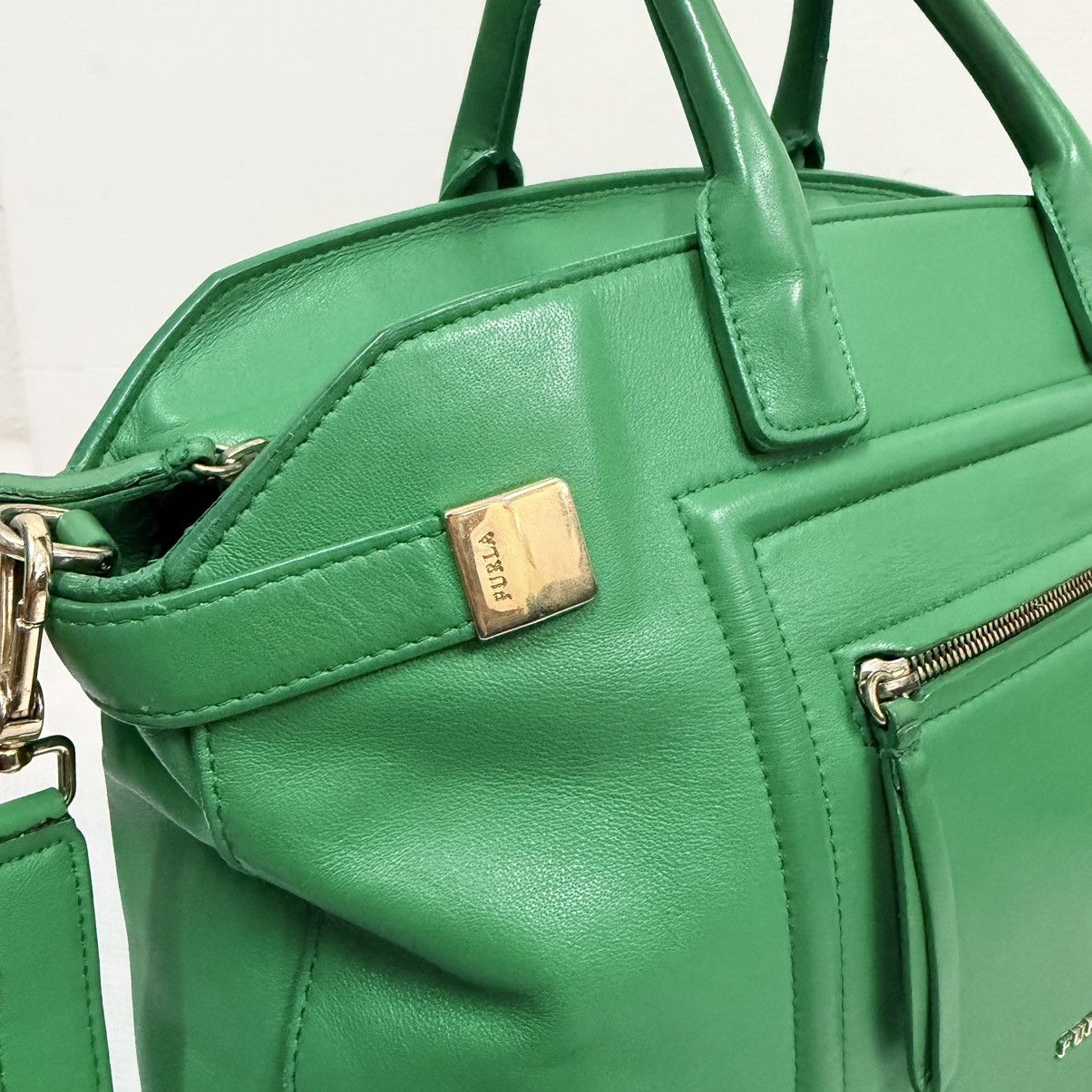 Furla Furla Large Leather Green Handbag Size ONE SIZE - 6 Thumbnail