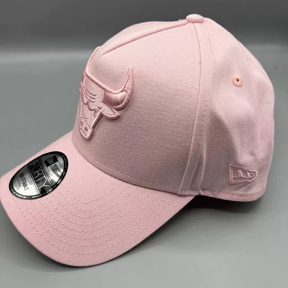 New Era Chicago Bulls Hat Men Pink Gray 9Forty Snap Back Cap New Size ONE SIZE - 2 Thumbnail