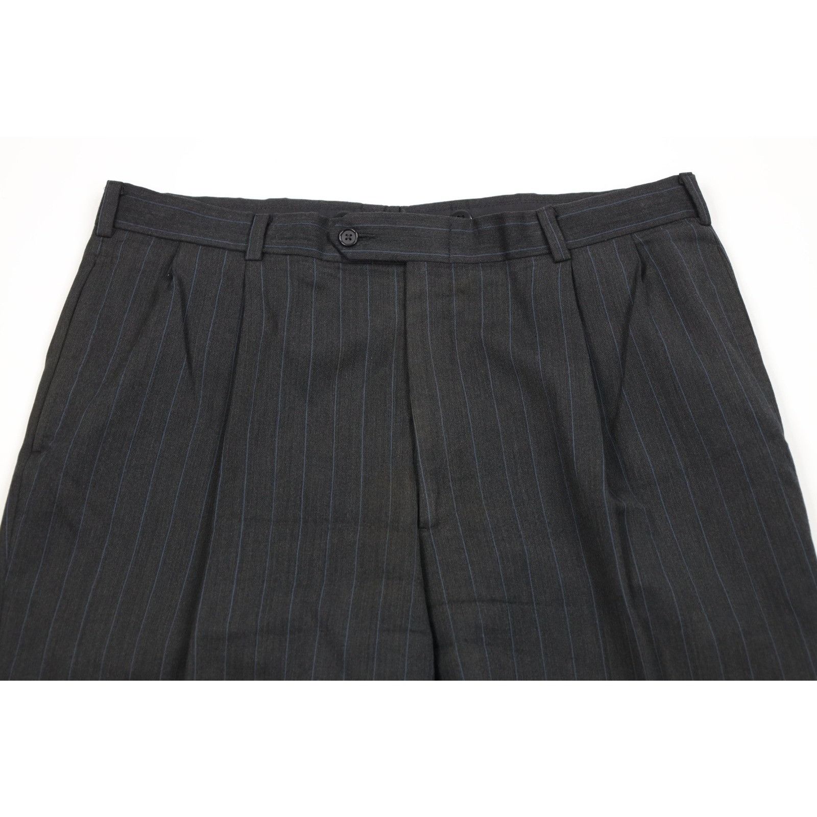 Vintage Vintage 90s Streetwear 2 Piece Wedding Wool Pinstriped Suit Size 42R - 14 Thumbnail