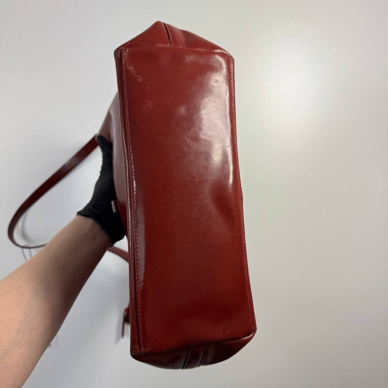 Gucci Gucci Red Leather Shoulder Bag Vintage Size ONE SIZE - 4 Thumbnail