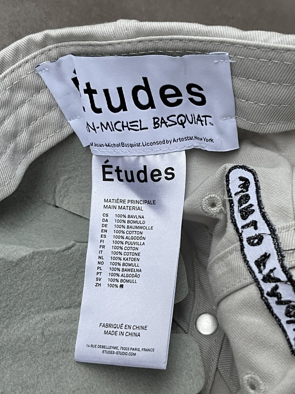 Etudes !DS! SS23 Etudes X Jean Michel Basquiat Booster Cream Cap Size ONE SIZE - 10 Thumbnail