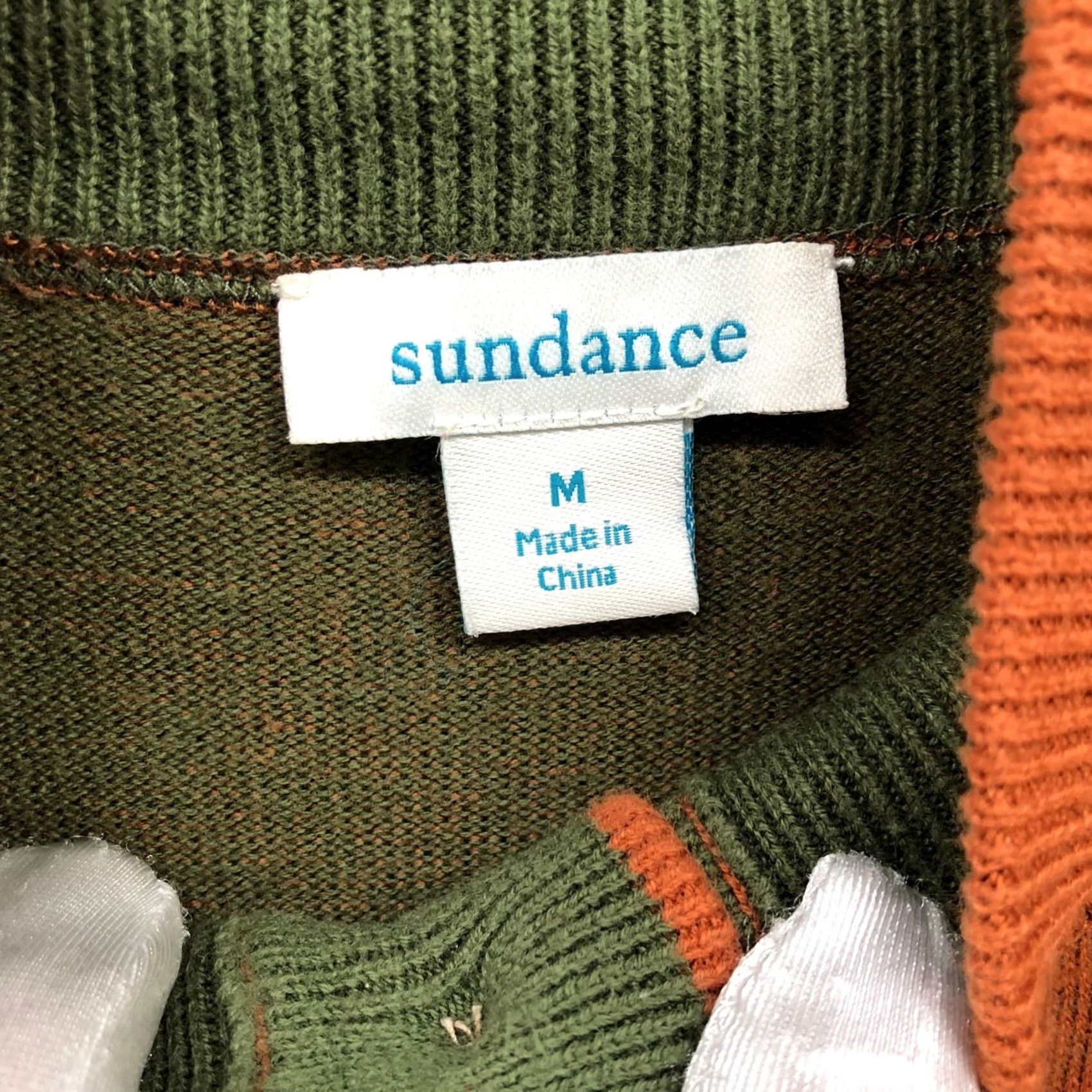 Vintage Sundance Henley Sweater Mens M Burnt Orange Cotton Highland Stitch Size US M / EU 48-50 / 2 - 5 Thumbnail