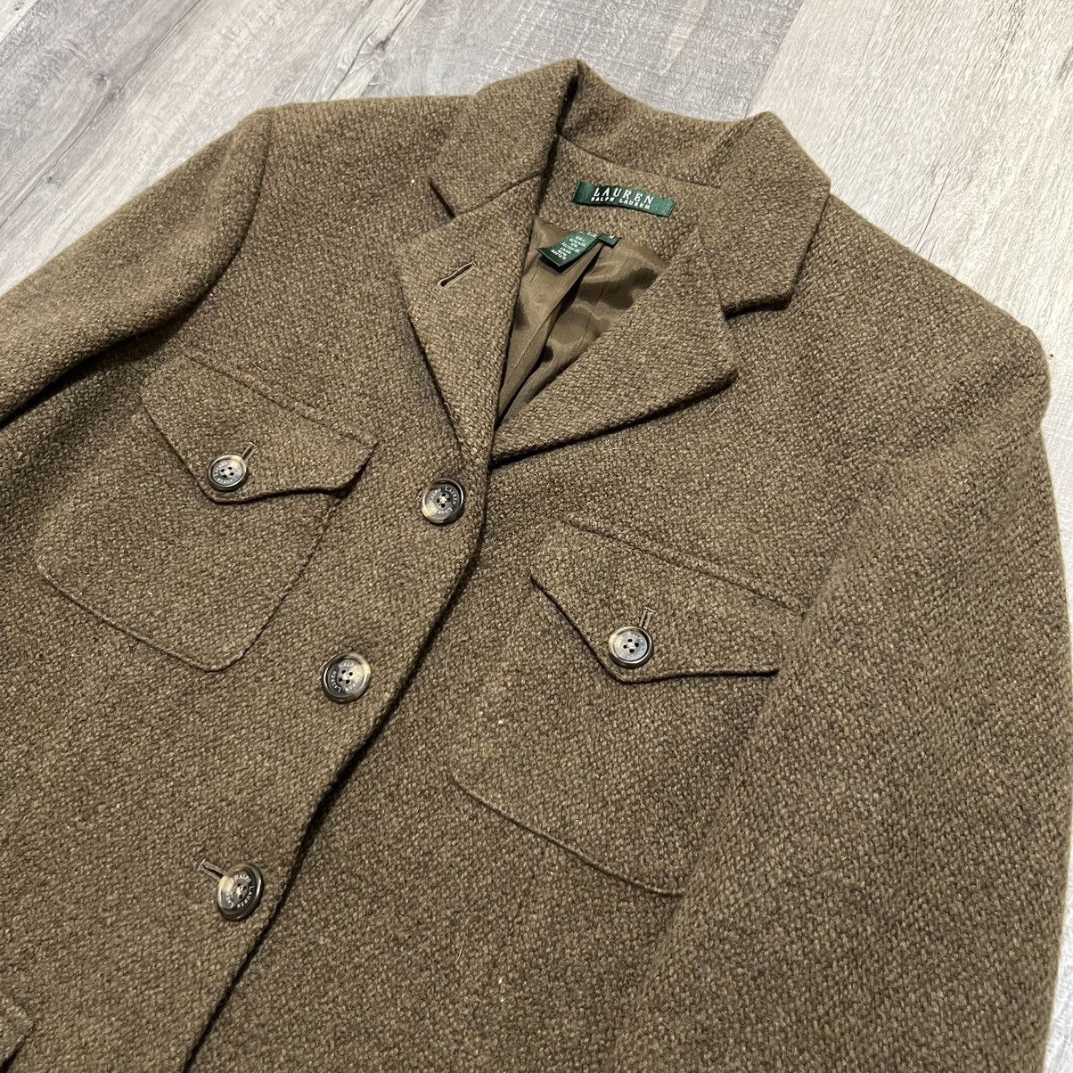 Lauren Ralph Lauren Lauren Ralph Lauren Tweed Wool 4 Pocket Overcoat Jacket Size M / US 6-8 / IT 42-44 - 2 Thumbnail
