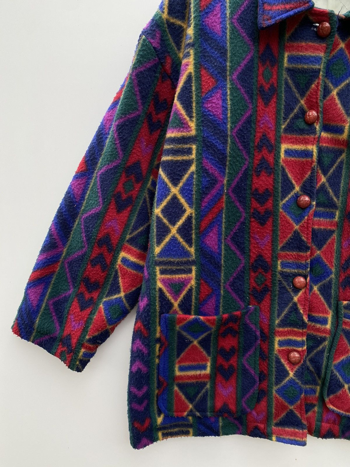 Japanese Brand Lucupe Wool Jacket Colourfull Design Size US L / EU 52-54 / 3 - 4 Thumbnail