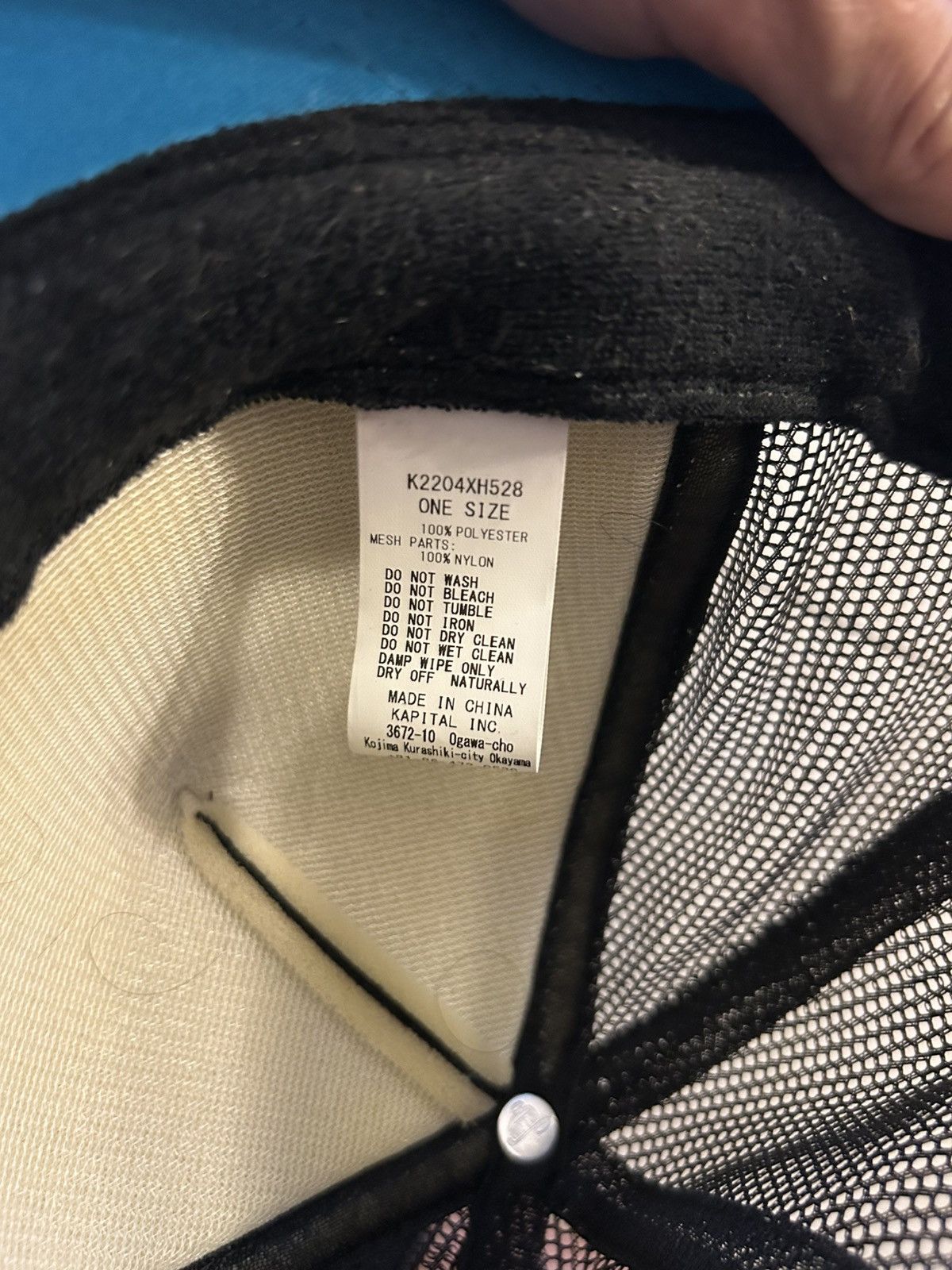 Kapital Kapital Denim Men Loves Cats trucker hat Size ONE SIZE - 2 Thumbnail
