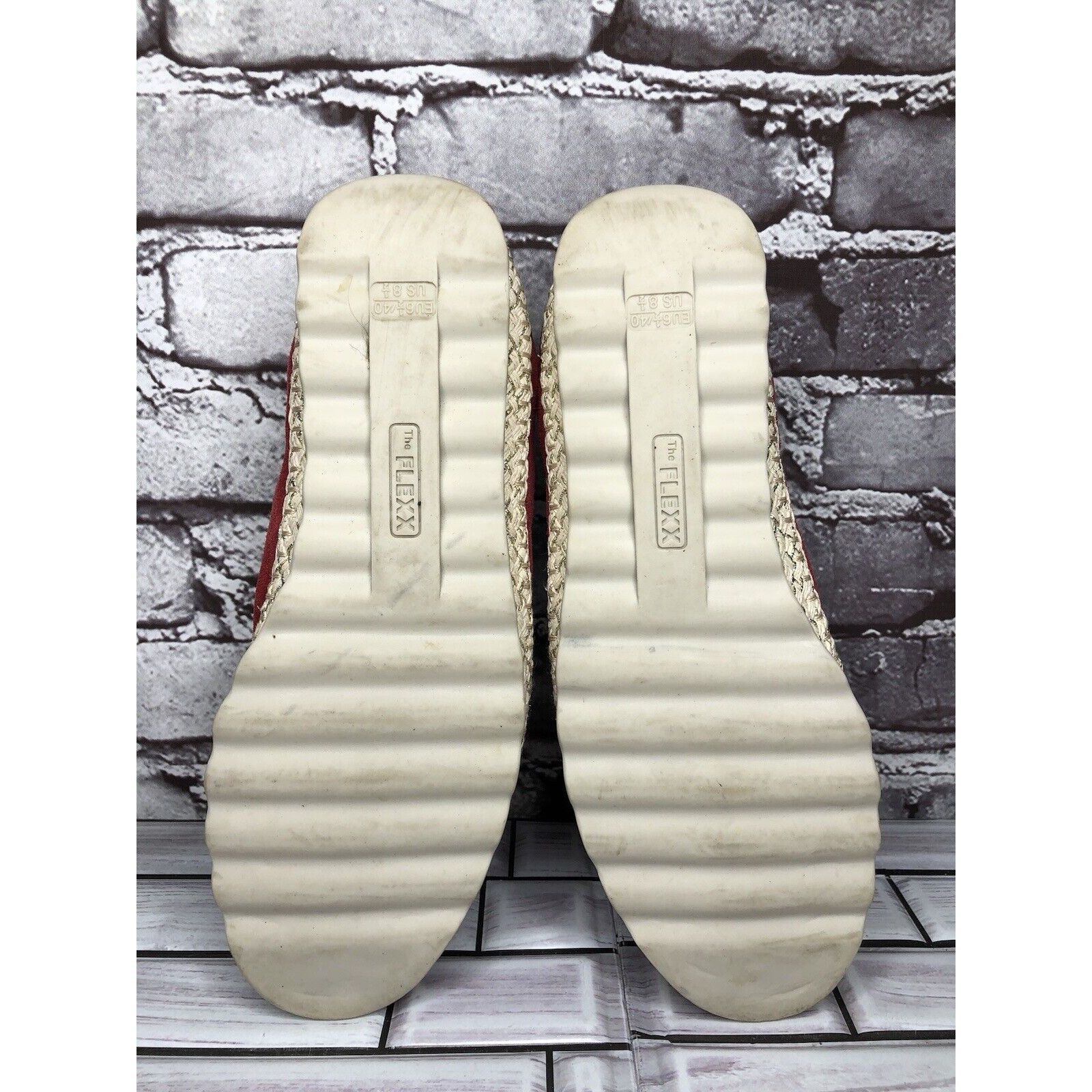 Other The Flexx Red Suede Leather Espadrilles Slip On Shoes Women Size US 8.5 / IT 38.5 - 6 Thumbnail