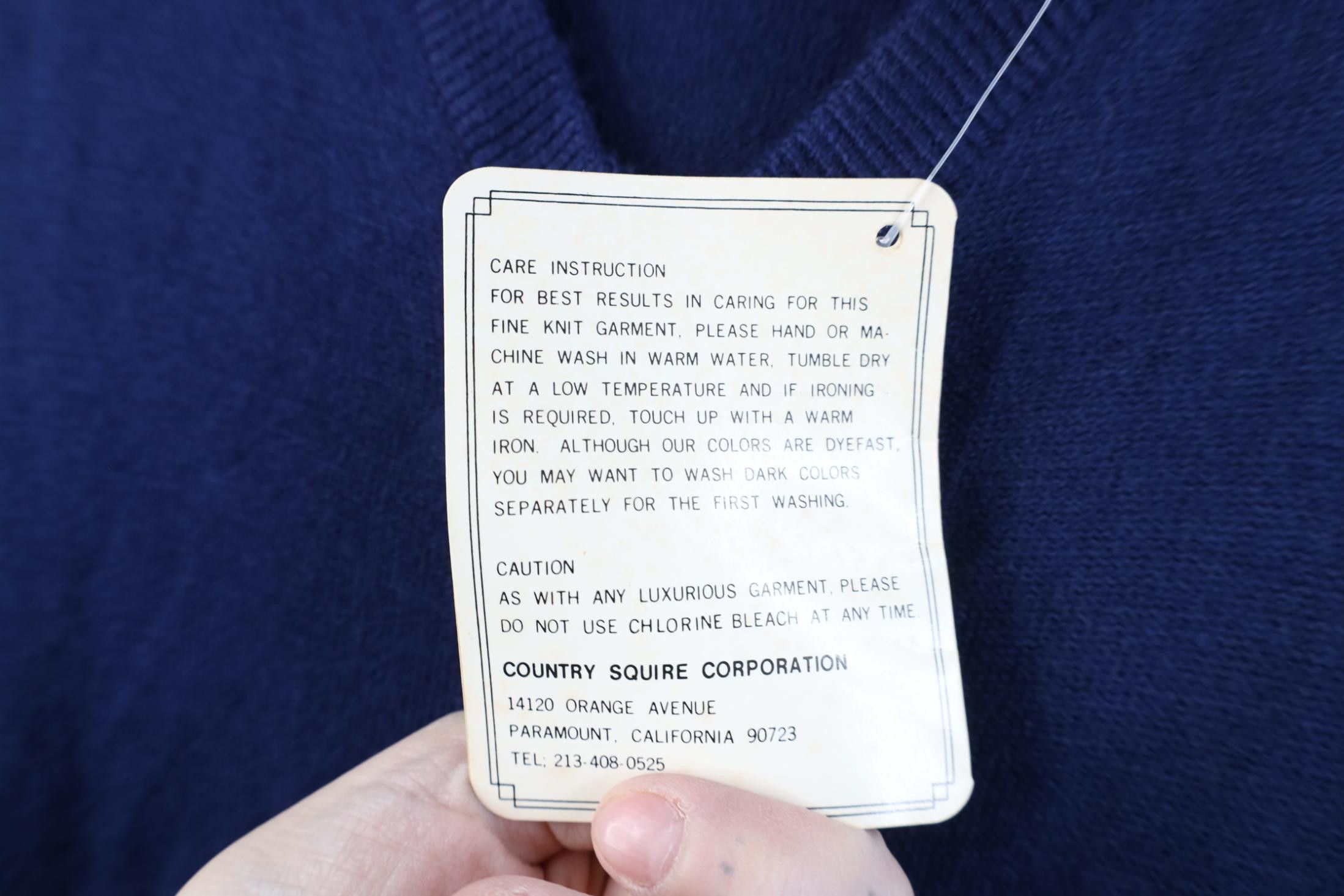 Vintage Deadstock Vintage 70s Blank Soft Knit Sweater Vest Navy Blue Size M / US 6-8 / IT 42-44 - 5 Thumbnail